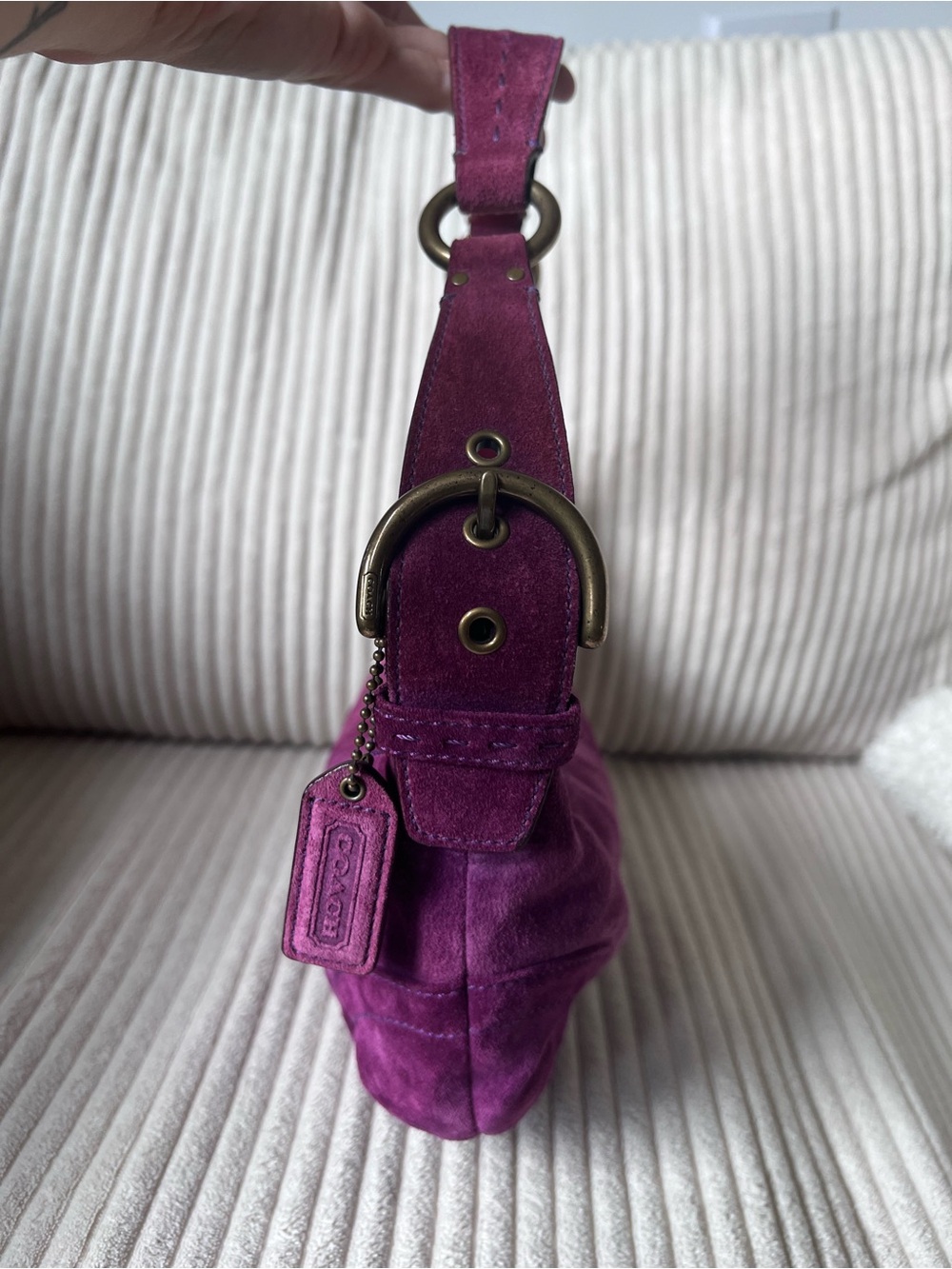 Coach Soho Suede Hobo Bag Rare Color - Picture 2 of 7